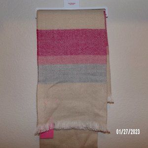 3/$20 bundle- Isaac Mizrahi NY pink, tan, and gray scarf